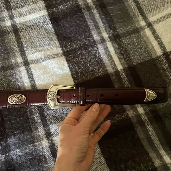 Aquarius Men’s Brown Leather Golf Belt - Picture 2 of 6